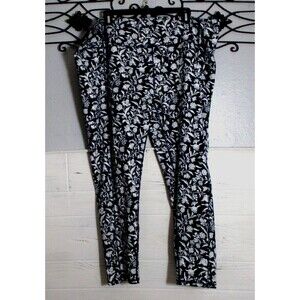 Vera Bradley Activewear Pants Size 3XL Blue Floral Pocket Stretch Really Cute